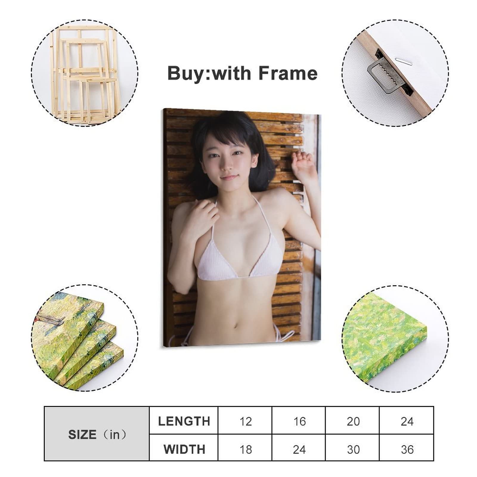 Amazon｜吉岡 里帆 写真集 (12) 印刷 ポスター キャンバス ウォール